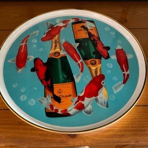 Ashley Longshore vevue and koi serving platter